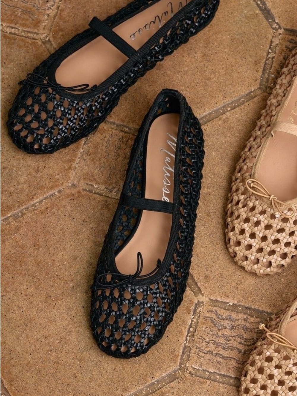Matisse Black Woven Eloise Ballet Flats